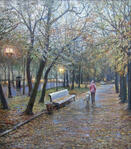 Strastnoi Boulevard in Rain