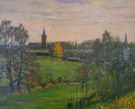Landscape with two churches. Duessel