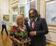 27.09.2011. Russian Centre of a Science and Culture in Paris.  Opening day of the art exhibition “the Moscow vacation”. Stella Kalinina and Victor Loukianov