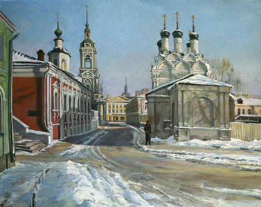 Chernigovsky pereulok in winter. 1988